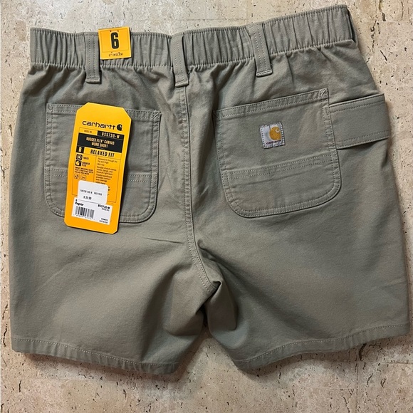 WOMEN'S RUGGED FLEX® RELAXED FIT CANVAS WORK SHORT Size 6 - Picture 6 of 7